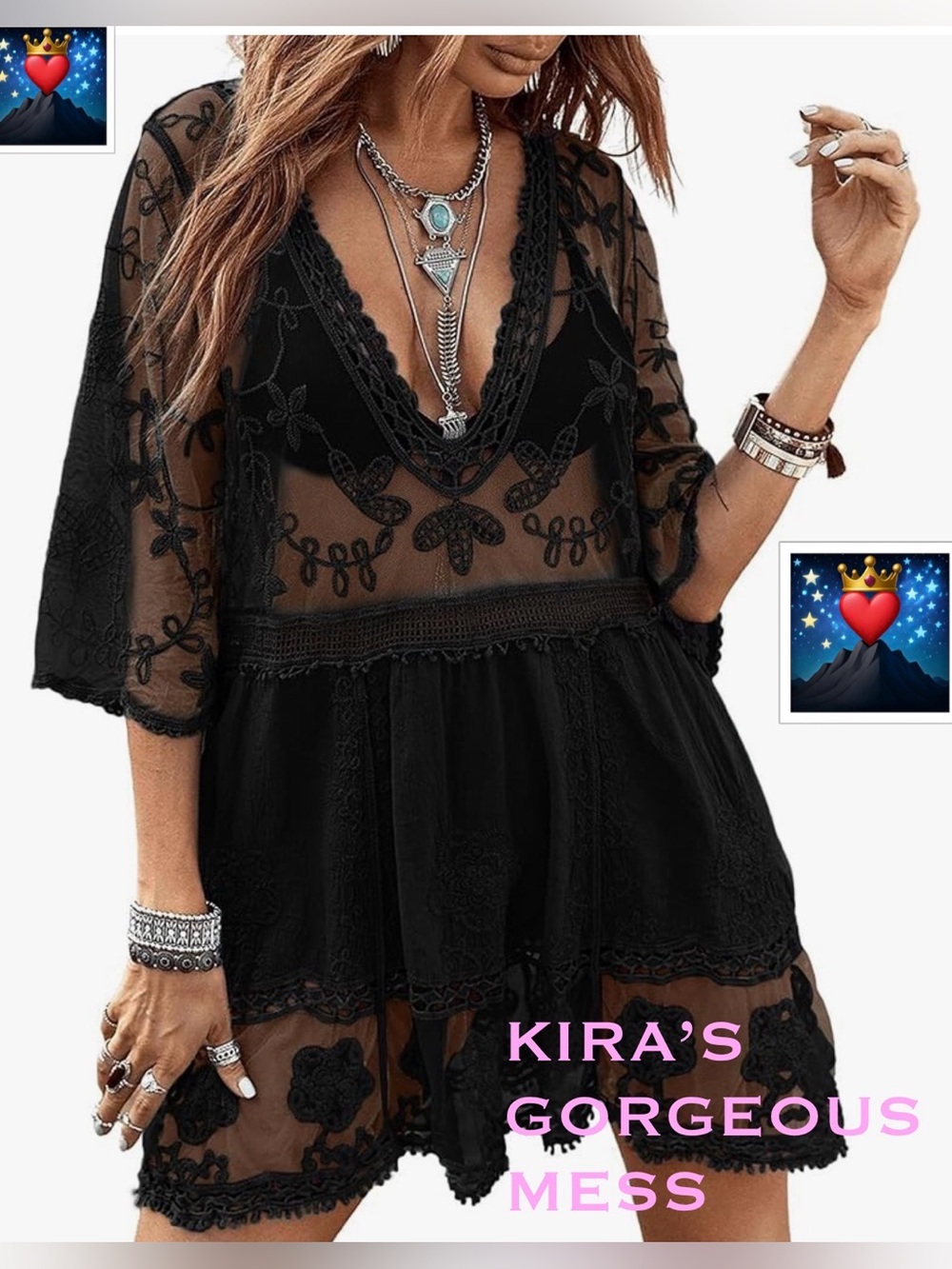 👠BNWT👠Black Embroidered Mini Dress